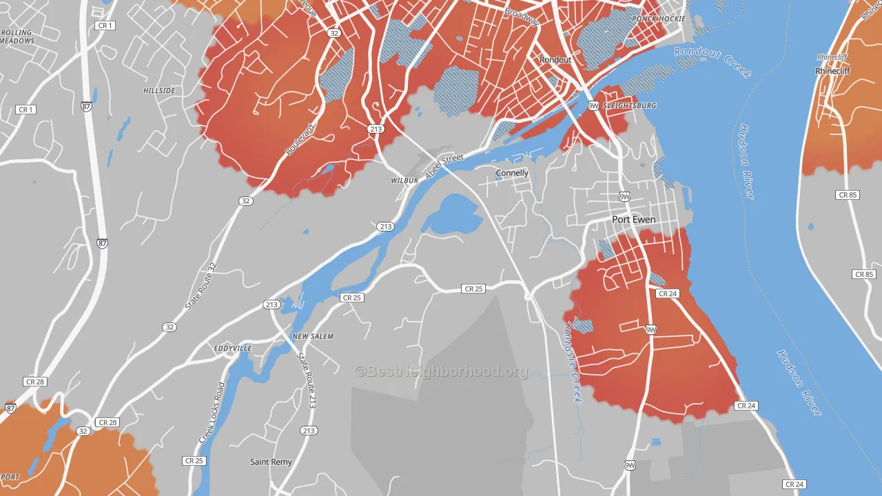 Transit Grade map of 12417, NY