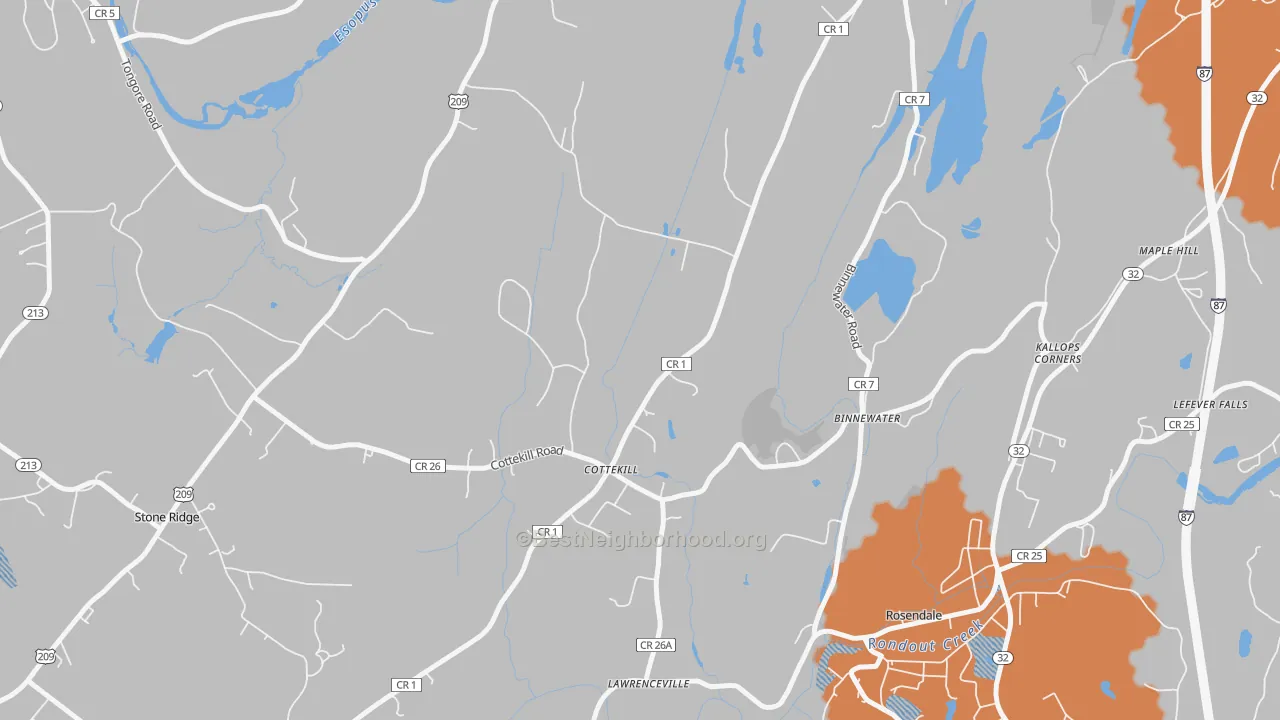 Transit Grade map of 12419, NY