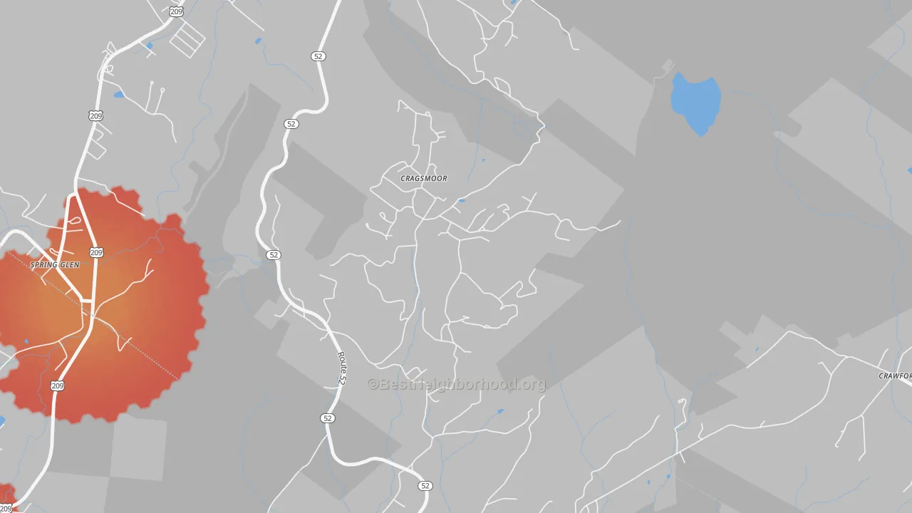 Transit Grade map of 12420, NY