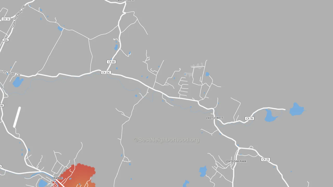 Transit Grade map of 12424, NY