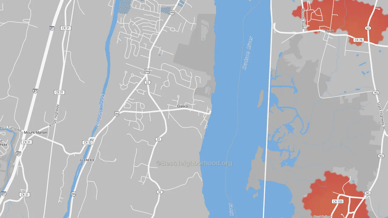 Transit Grade map of 12432, NY