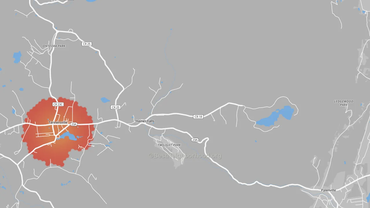Transit Grade map of 12436, NY