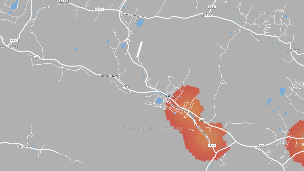 Transit Grade map of 12442, NY