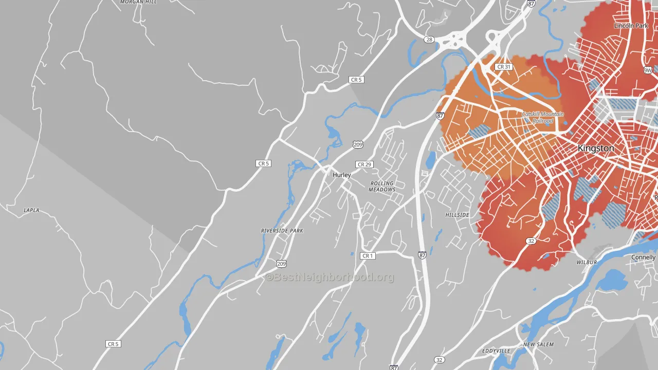 Transit Grade map of 12443, NY