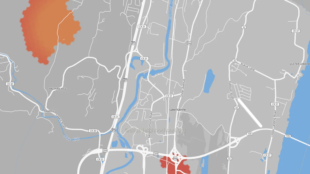 Transit Grade map of 12449, NY