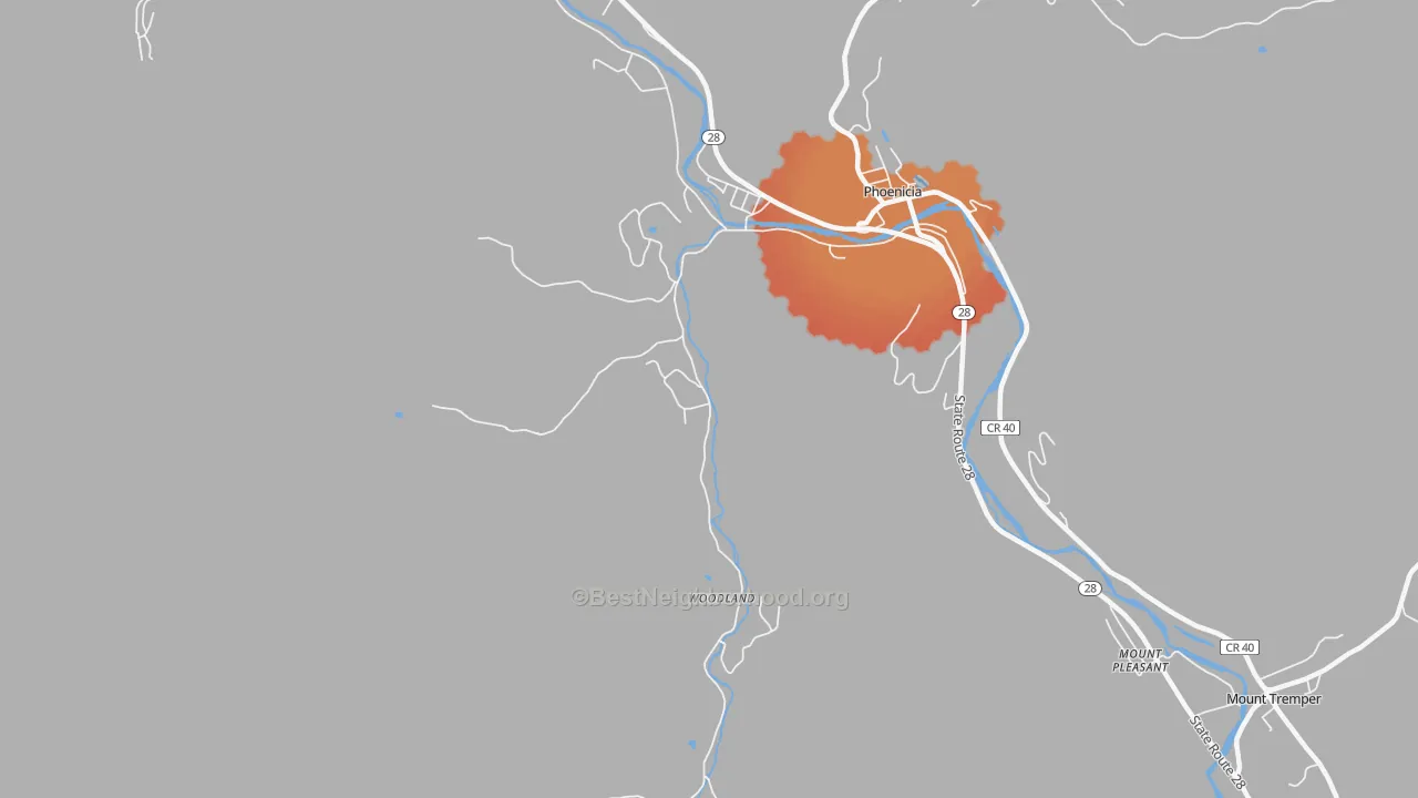 Transit Grade map of 12464, NY
