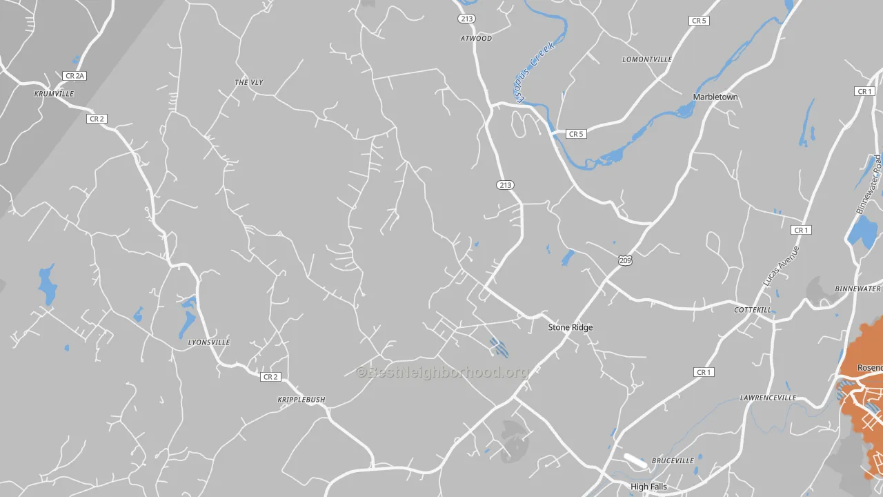 Transit Grade map of 12484, NY
