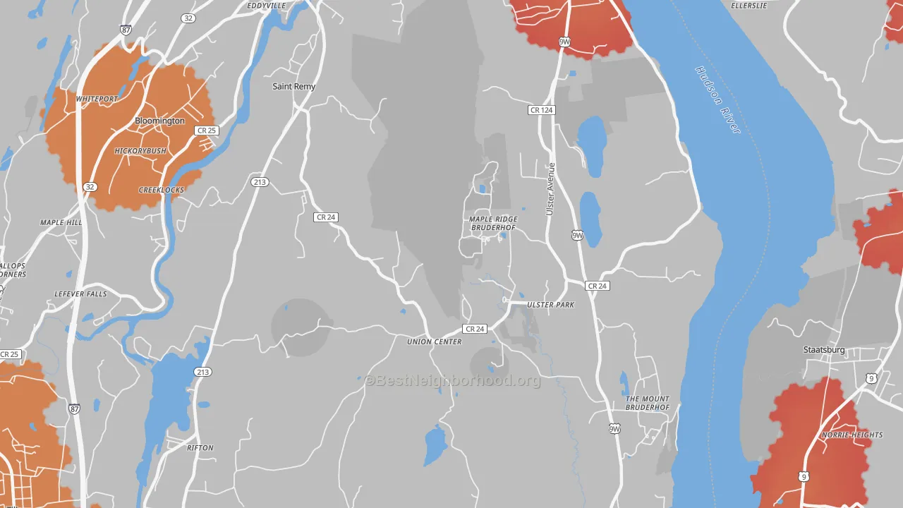 Transit Grade map of 12487, NY