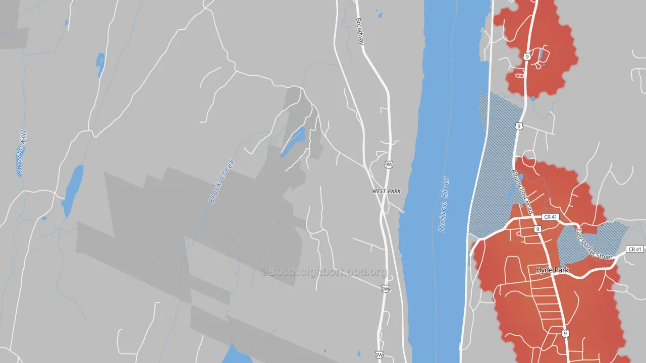 Transit Grade map of 12493, NY