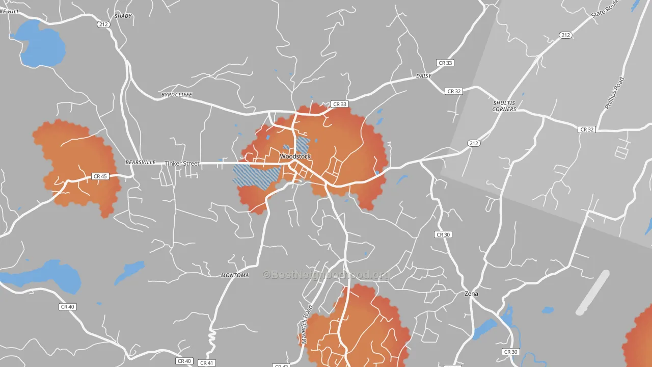 Transit Grade map of 12498, NY