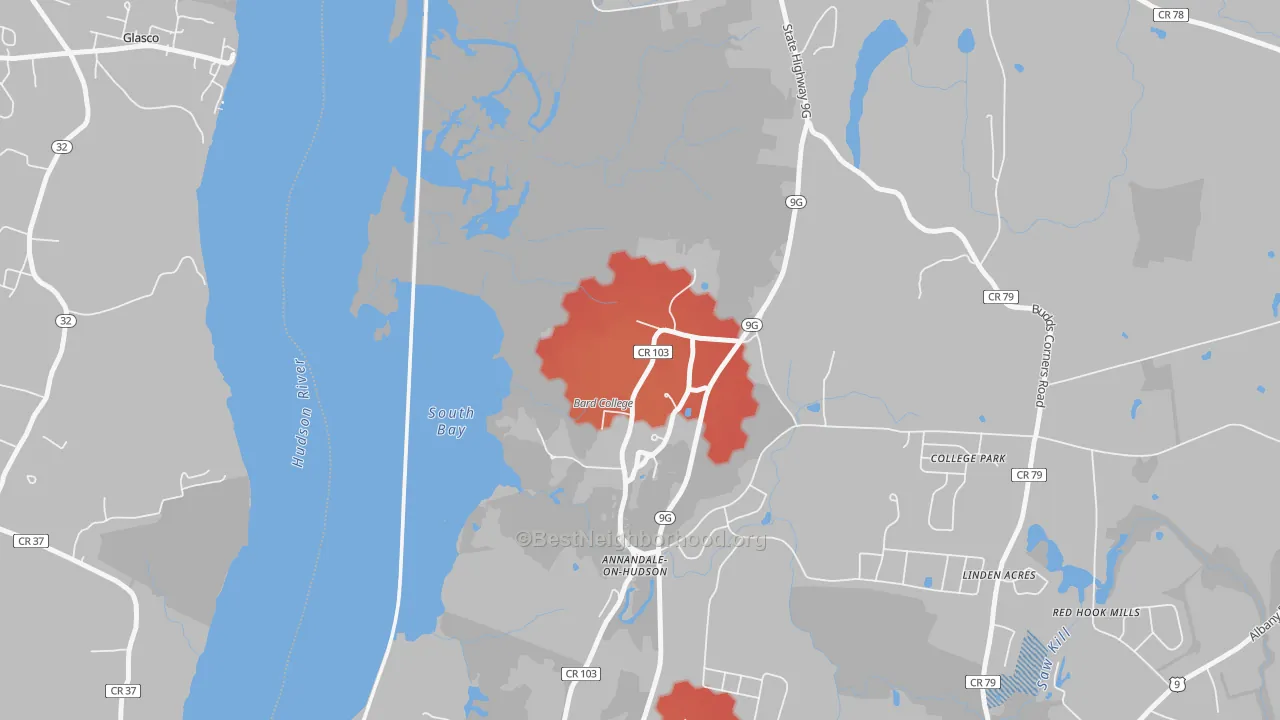 Transit Grade map of 12504, NY