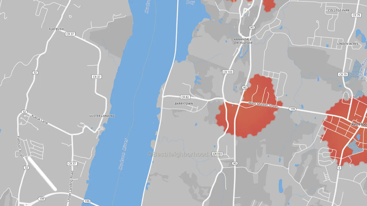 Transit Grade map of 12507, NY