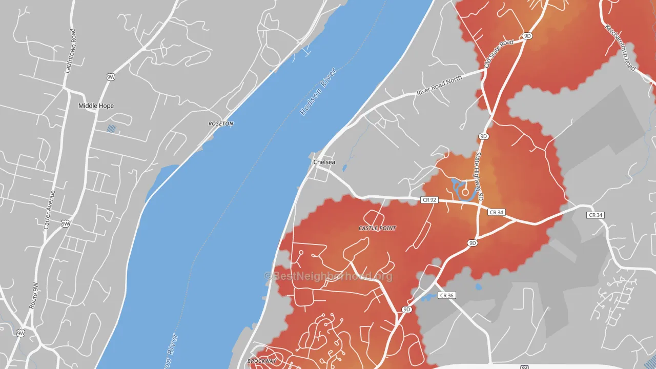 Transit Grade map of 12512, NY
