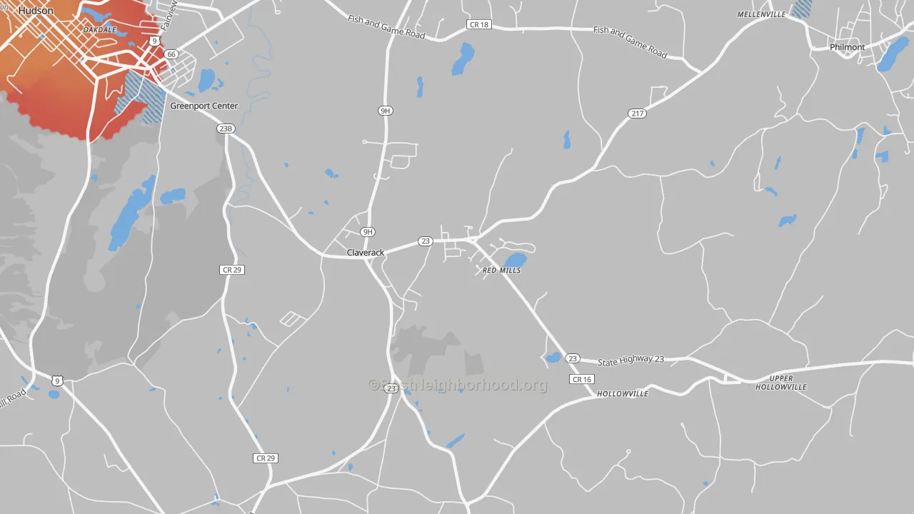 Transit Grade map of 12513, NY