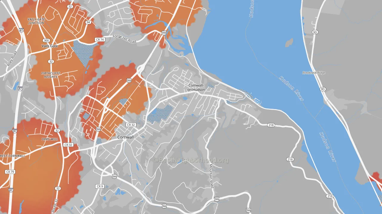 Transit Grade map of 12520, NY