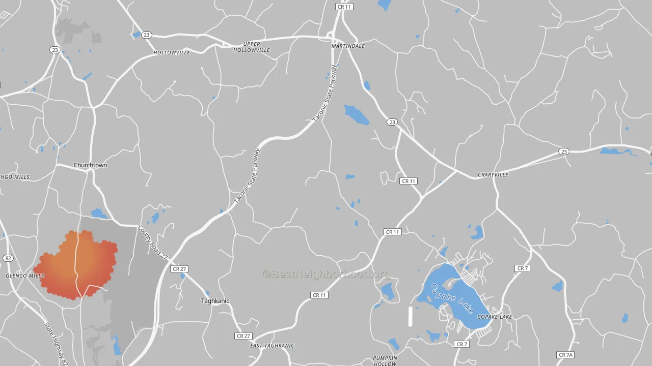 Transit Grade map of 12521, NY