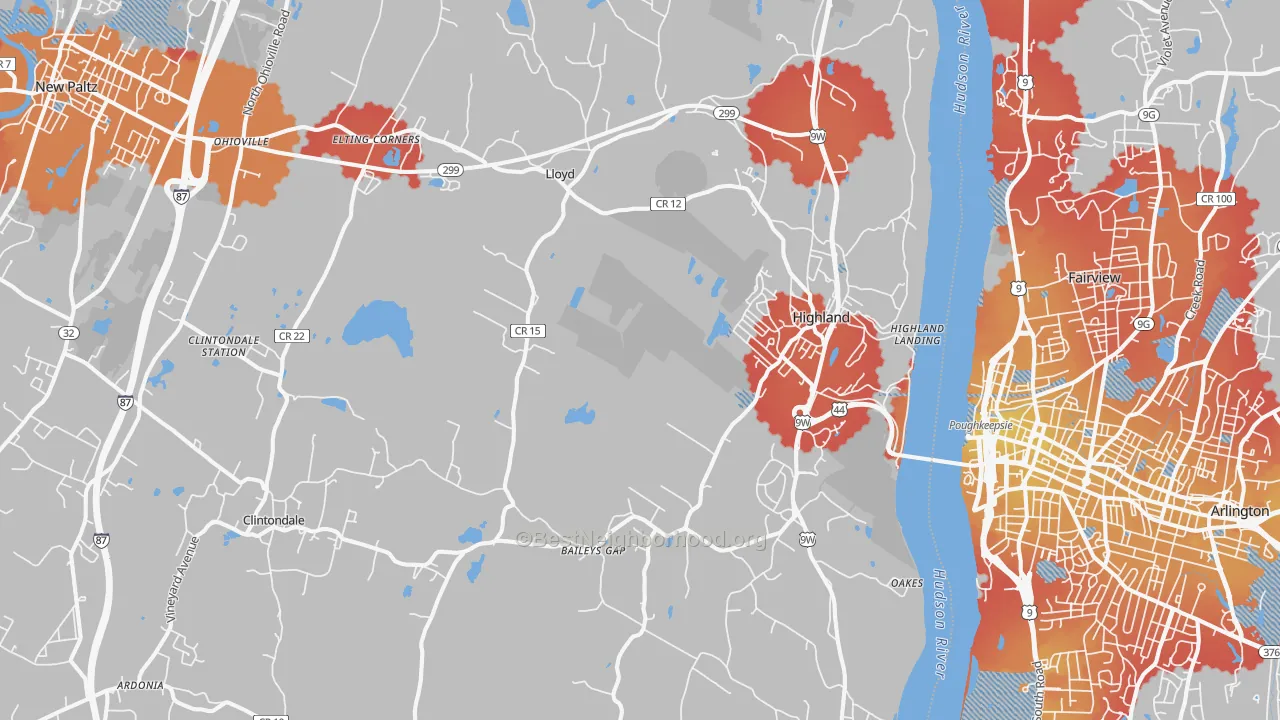 Transit Grade map of 12528, NY