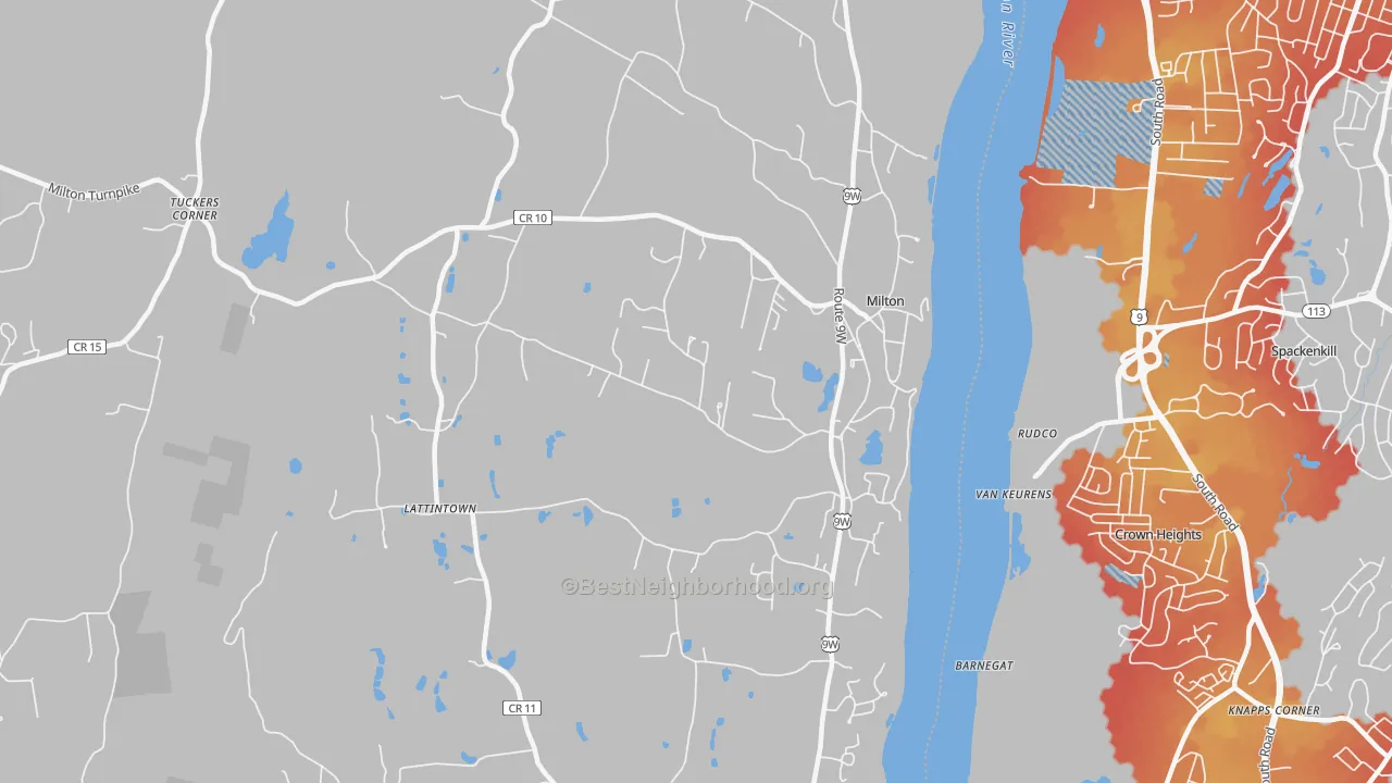 Transit Grade map of 12547, NY