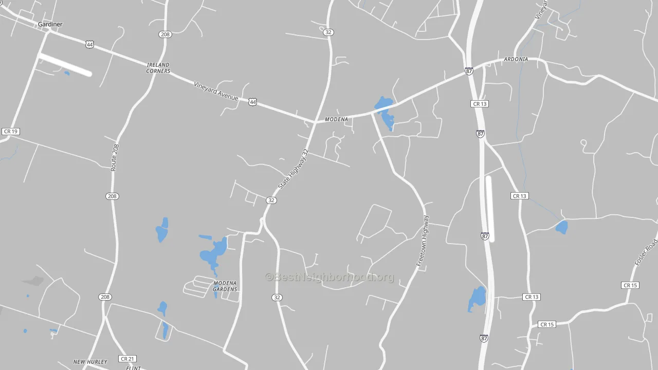 Transit Grade map of 12548, NY