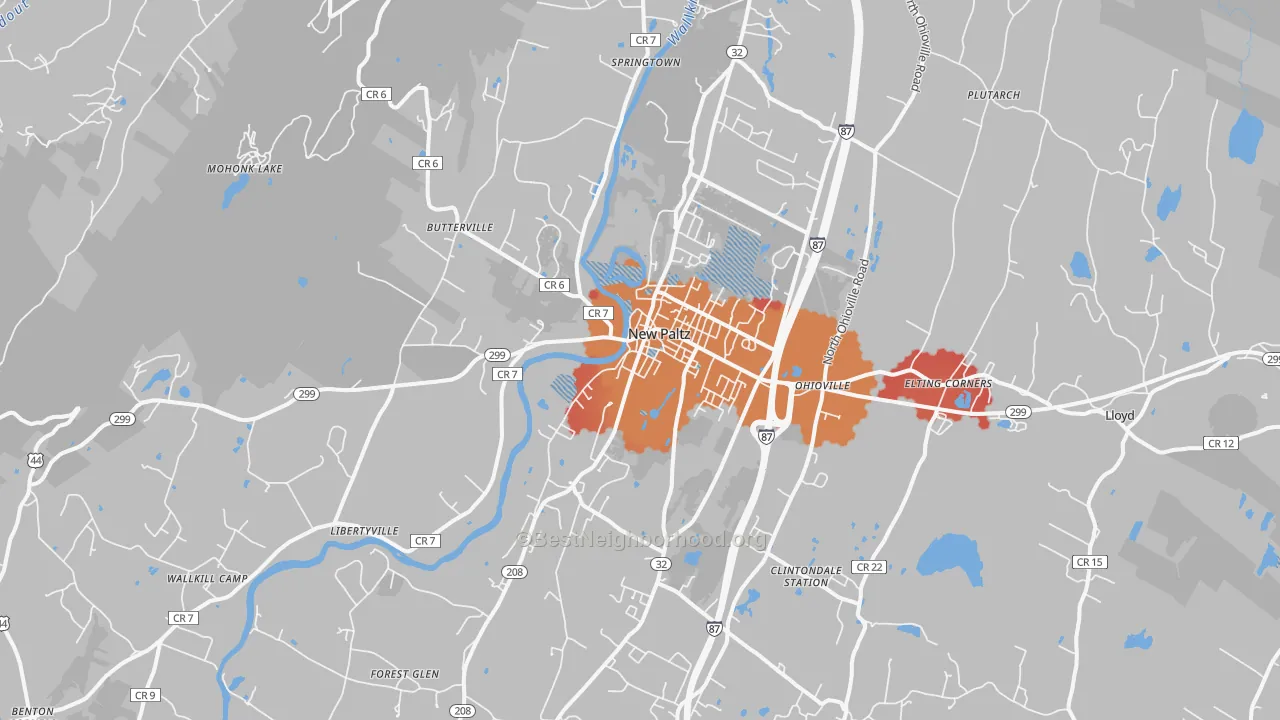 Transit Grade map of 12561, NY
