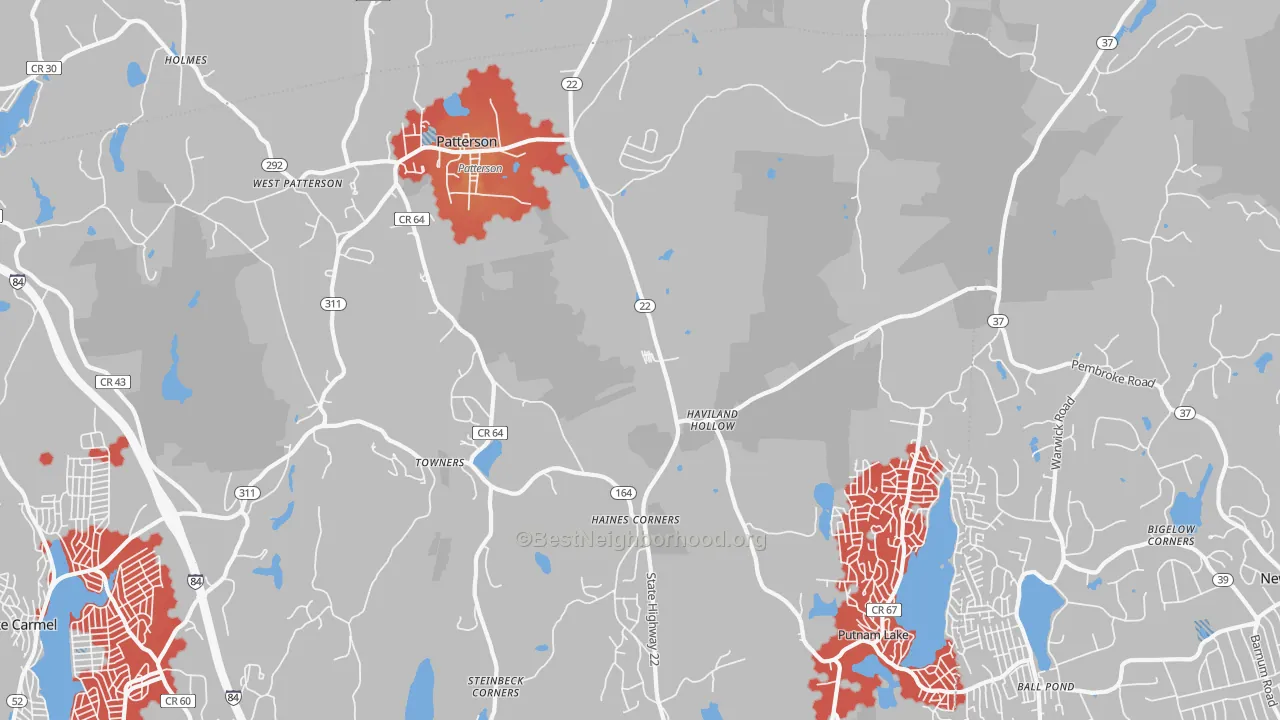 Transit Grade map of 12563, NY