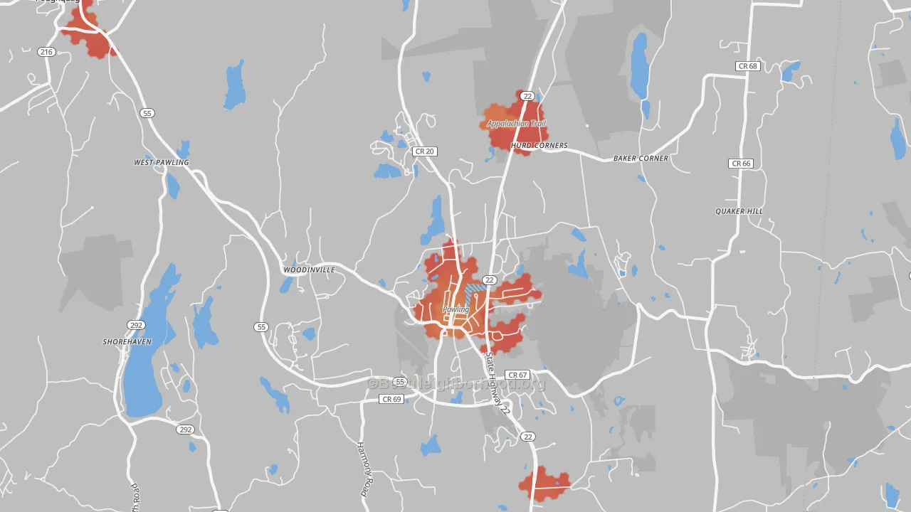 Transit Grade map of 12564, NY
