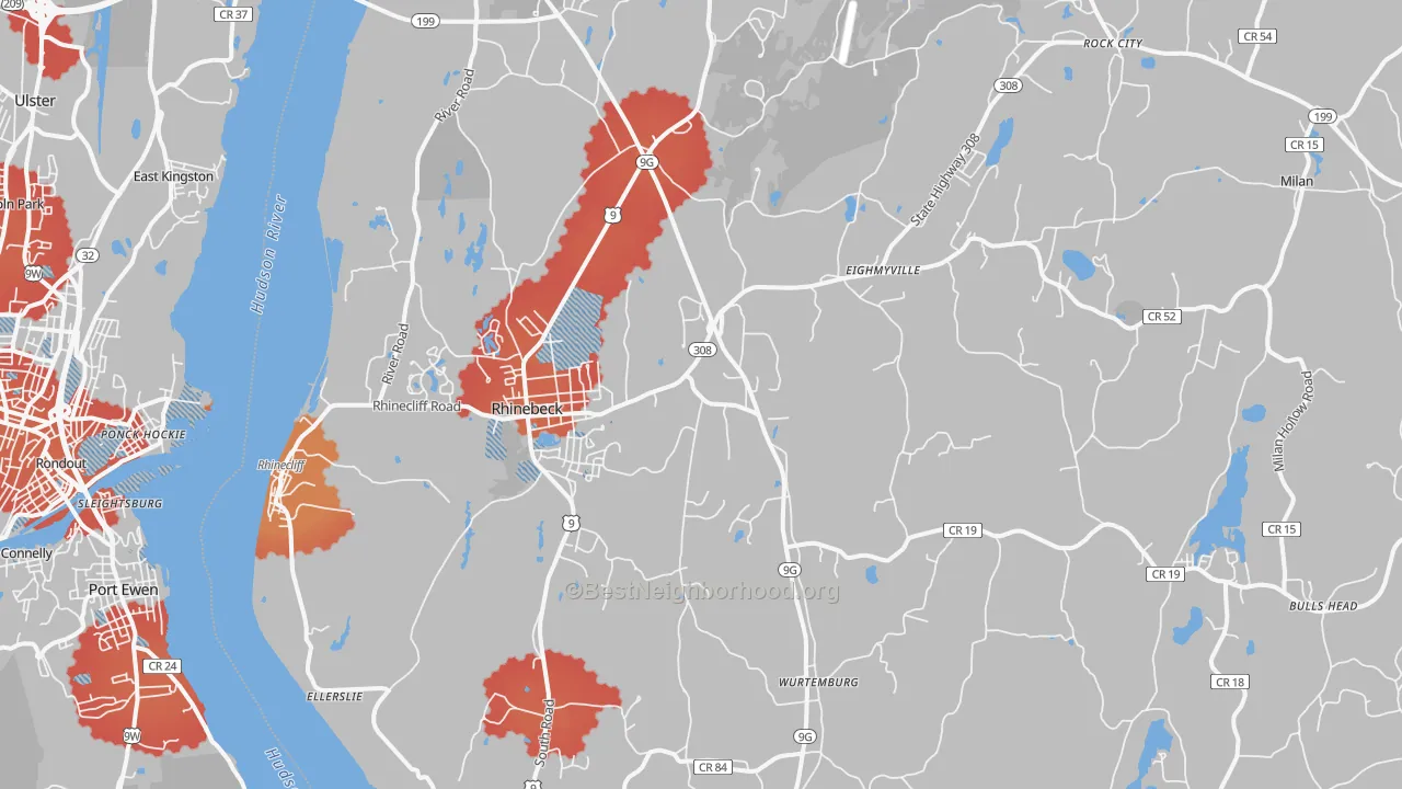 Transit Grade map of 12572, NY