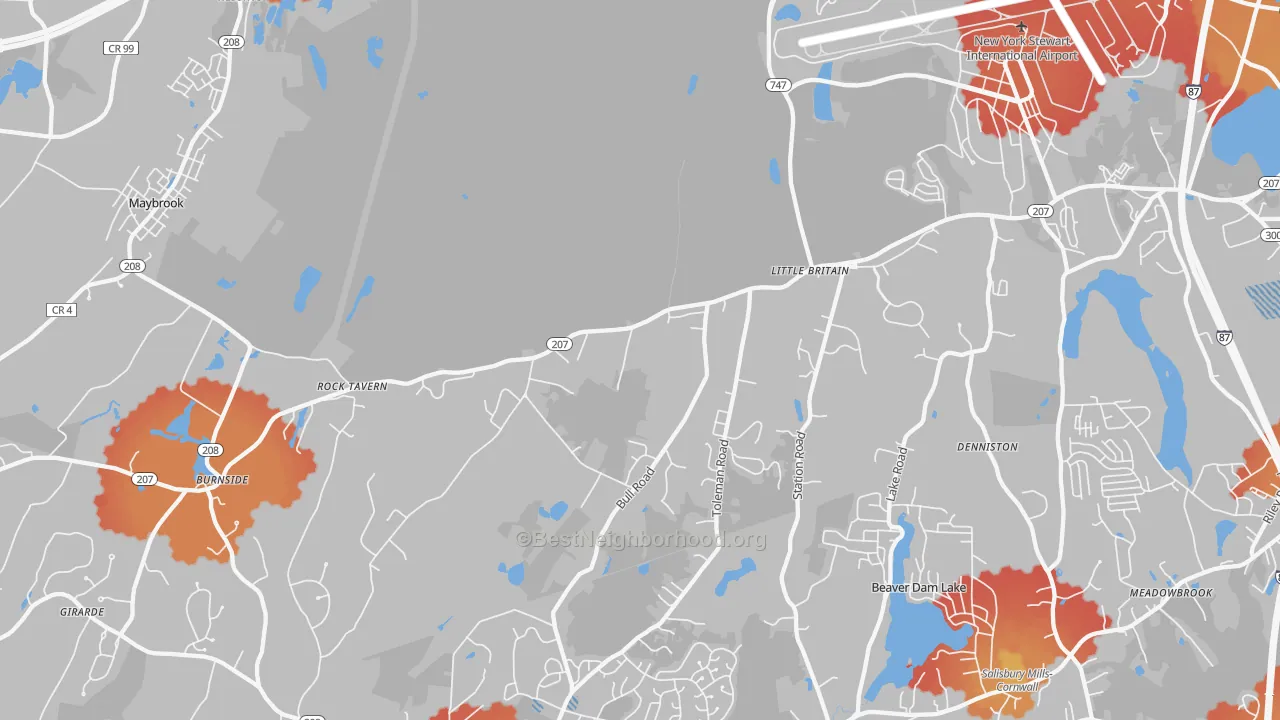 Transit Grade map of 12575, NY