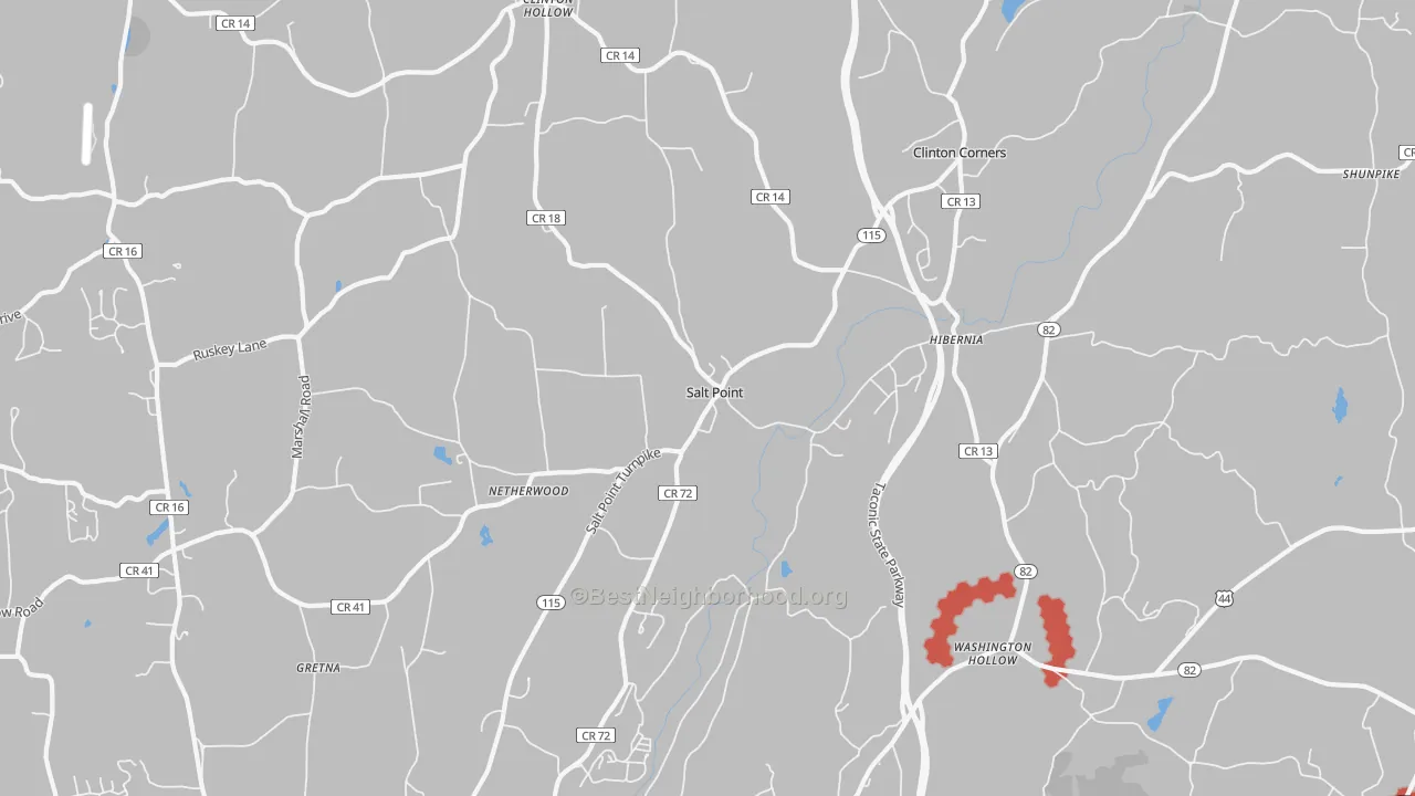 Transit Grade map of 12578, NY