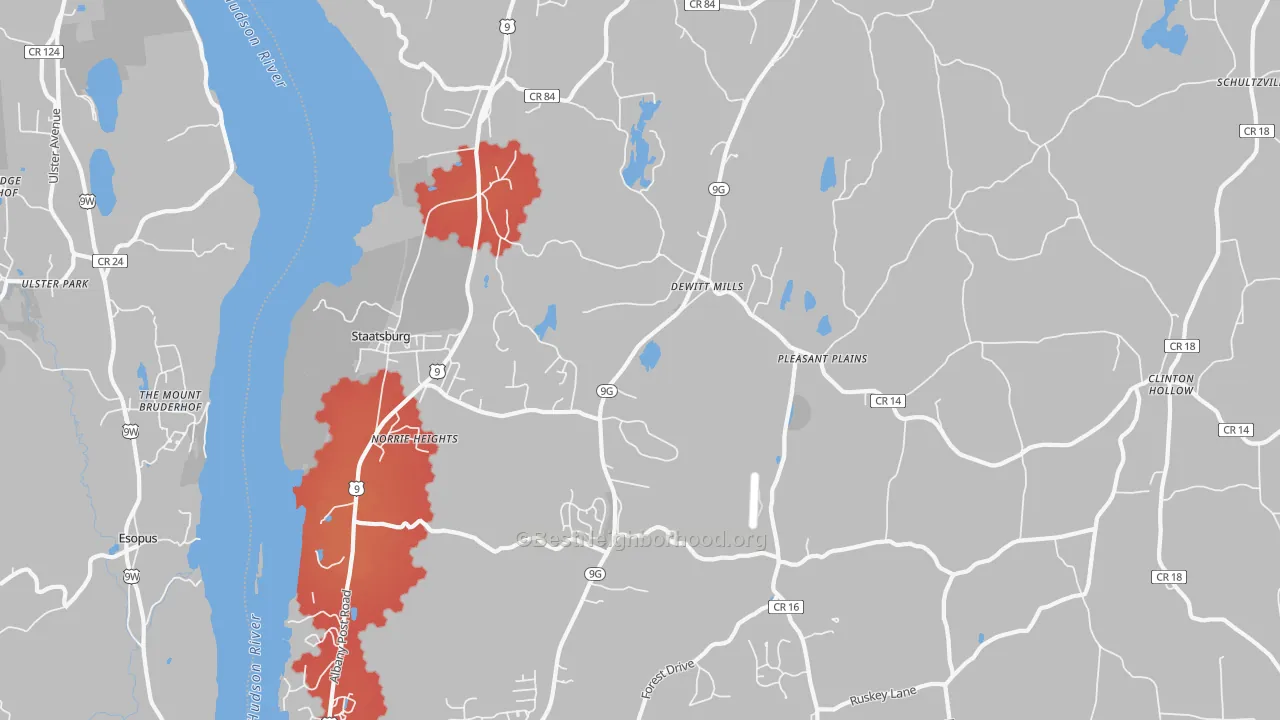 Transit Grade map of 12580, NY