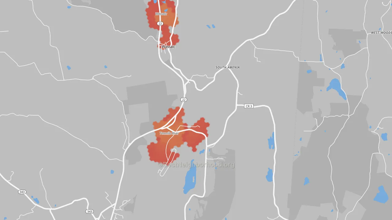 Transit Grade map of 12592, NY