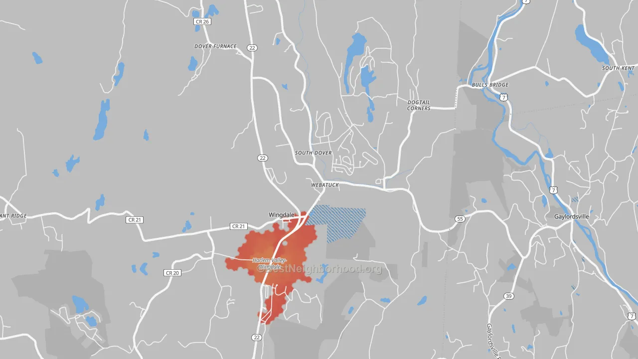 Transit Grade map of 12594, NY