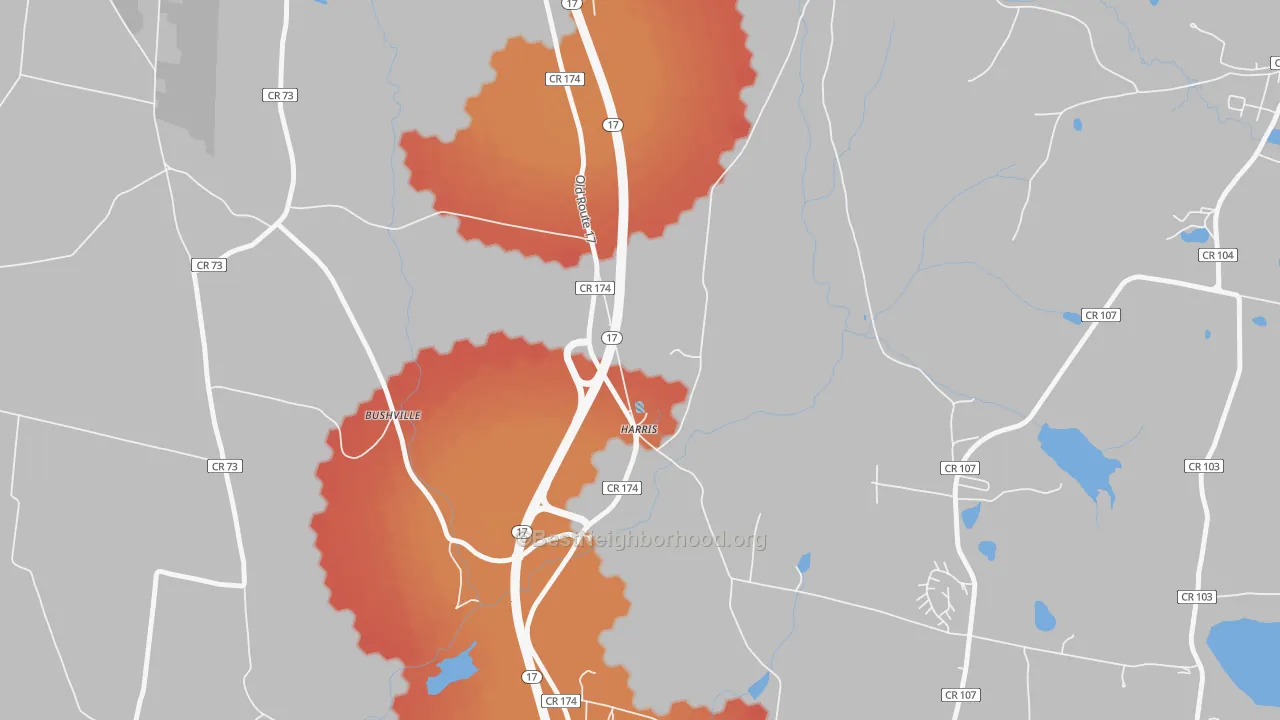 Transit Grade map of 12742, NY