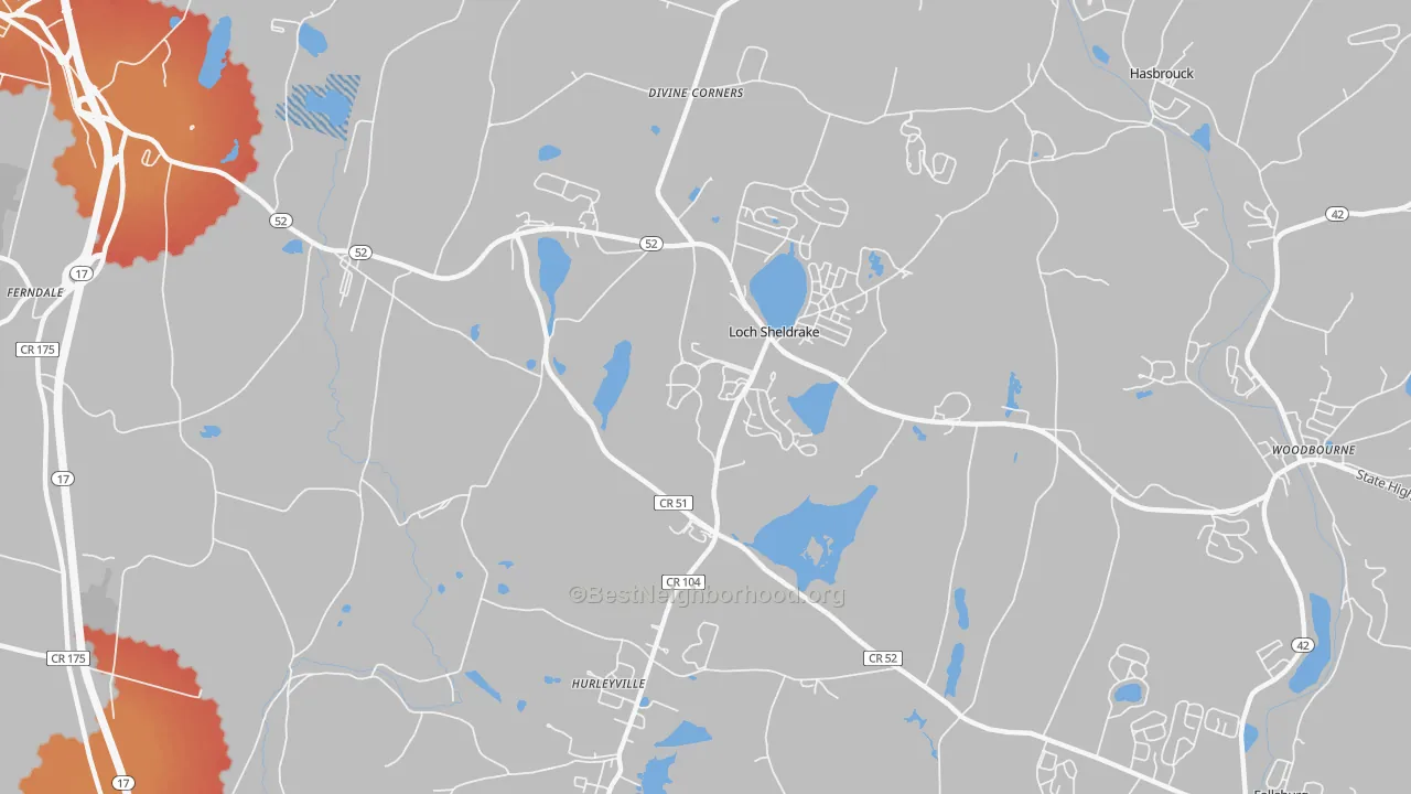 Transit Grade map of 12747, NY