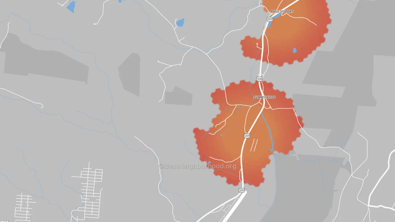 Transit Grade map of 12781, NY