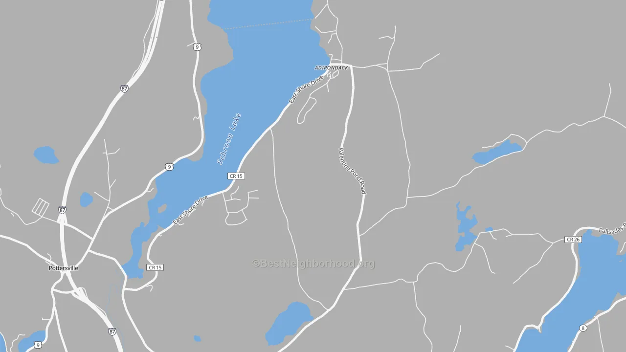 Transit Grade map of 12808, NY