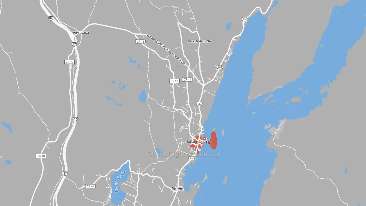 Transit Grade map of 12814, NY