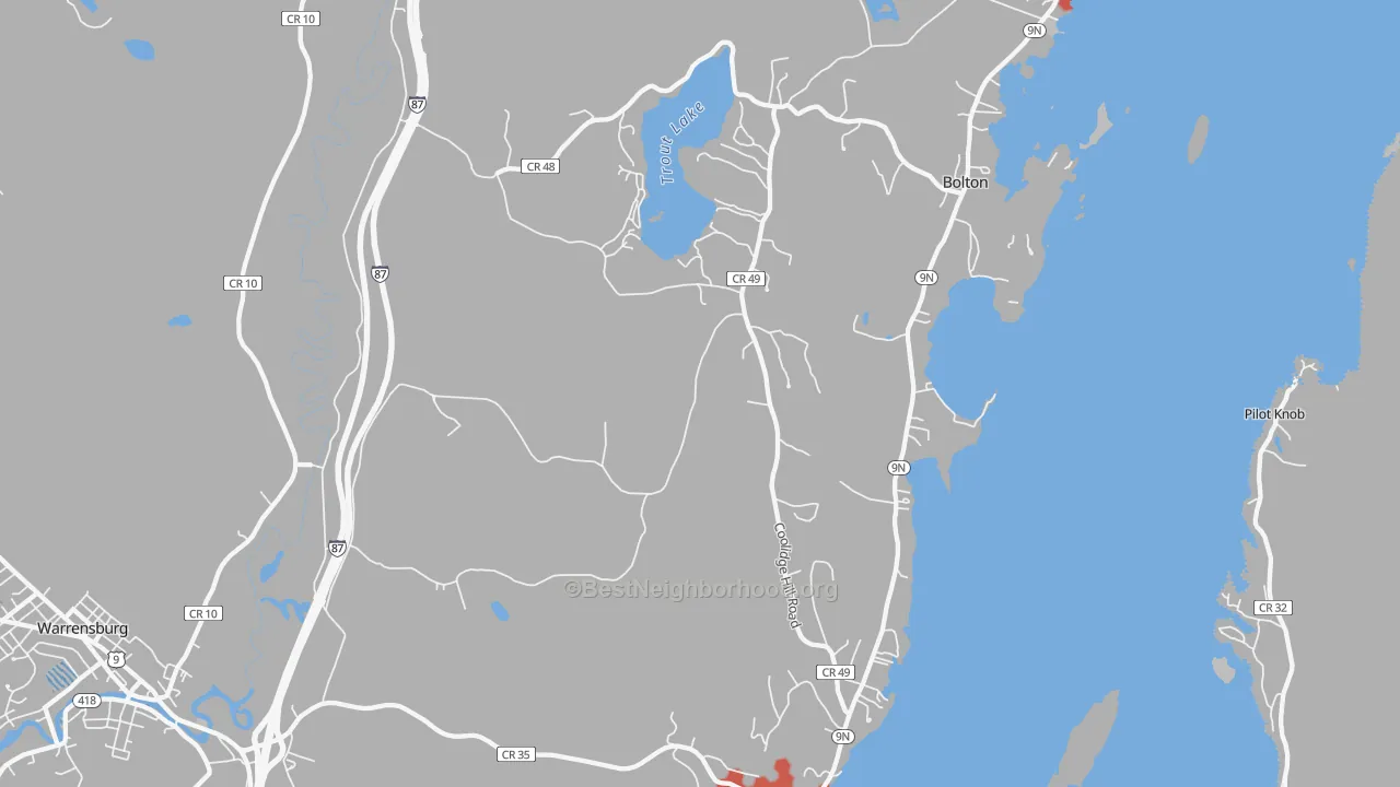 Transit Grade map of 12824, NY