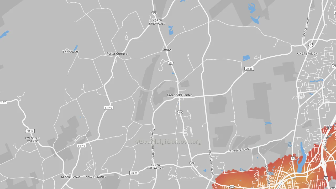 Transit Grade map of 12833, NY