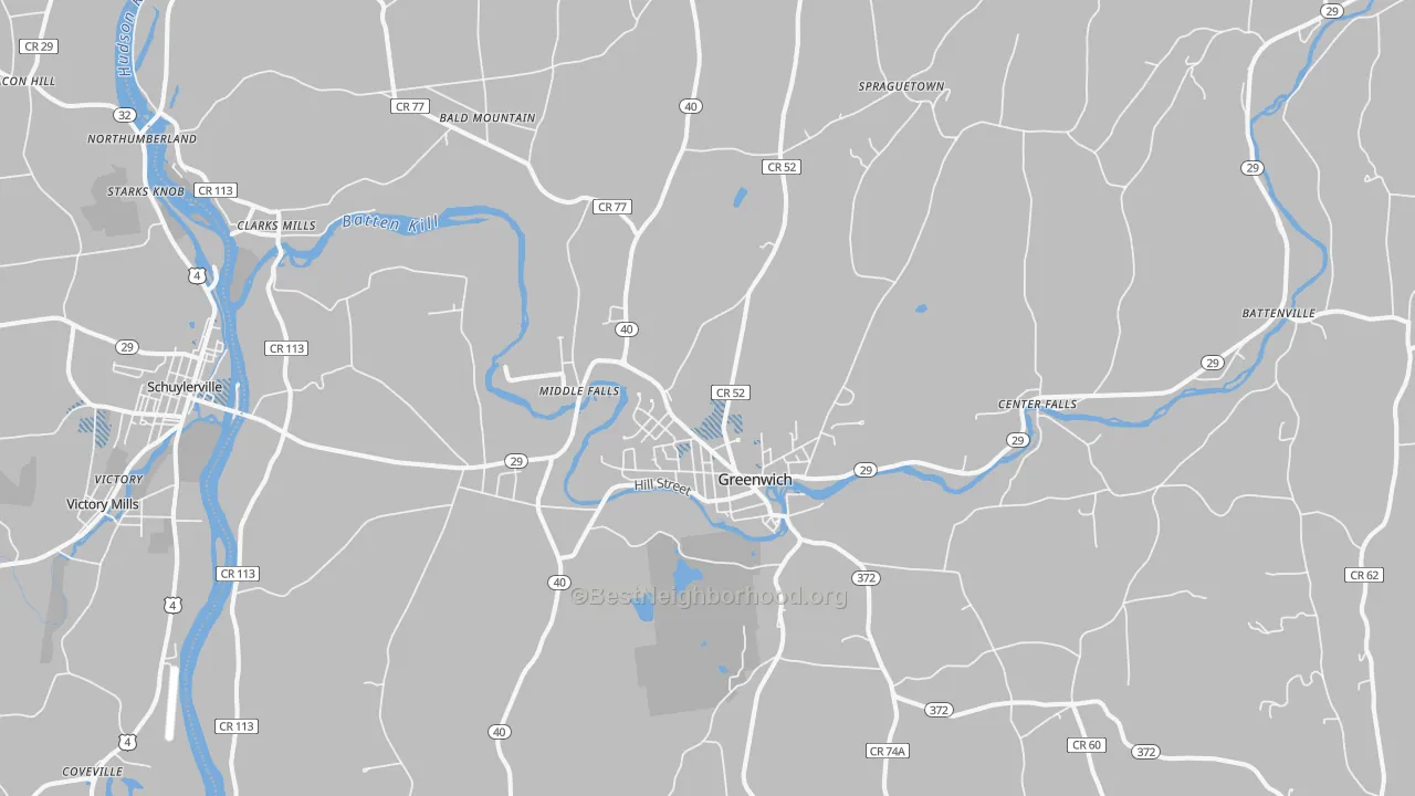 Transit Grade map of 12834, NY