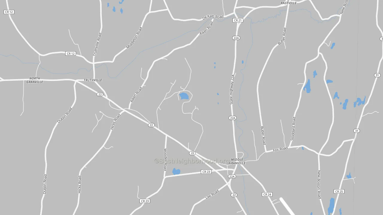 Transit Grade map of 12849, NY