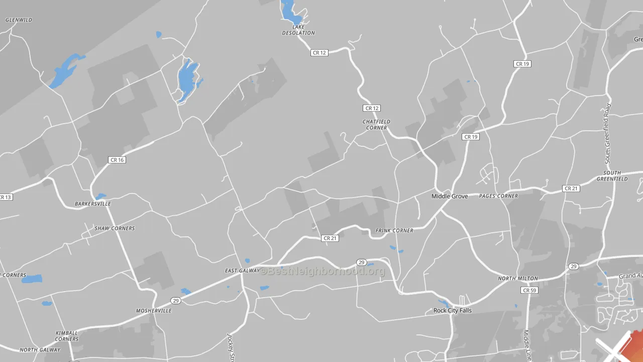 Transit Grade map of 12850, NY