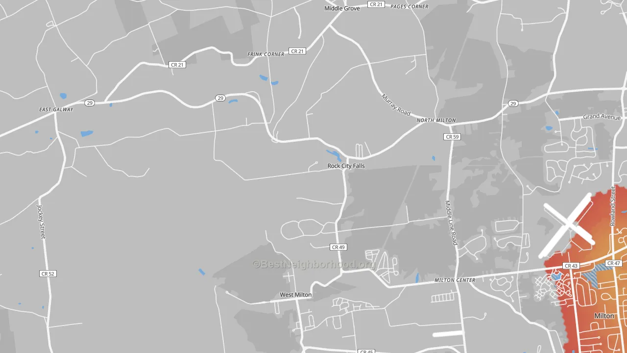 Transit Grade map of 12863, NY