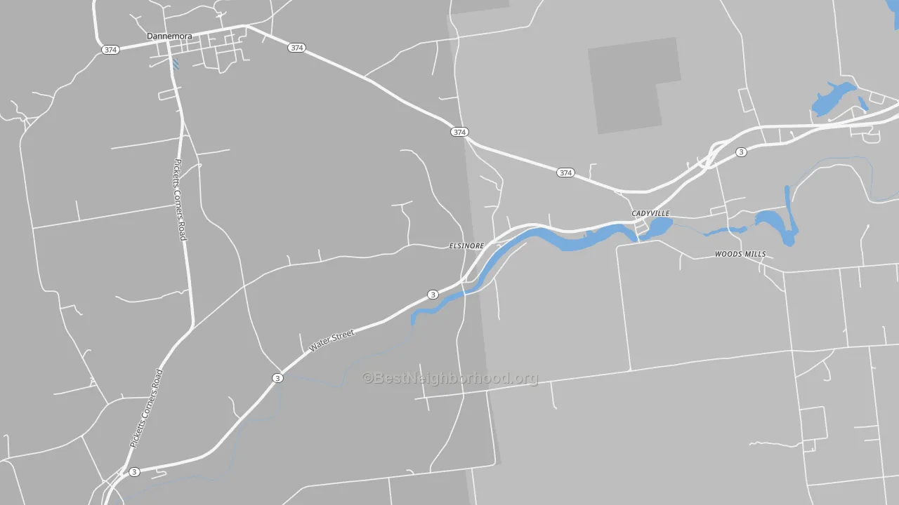 Transit Grade map of 12918, NY