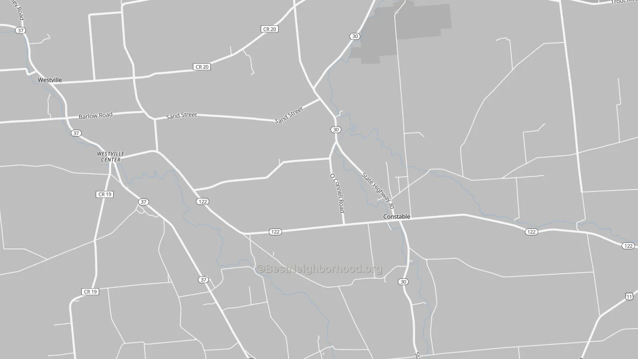 Transit Grade map of 12926, NY