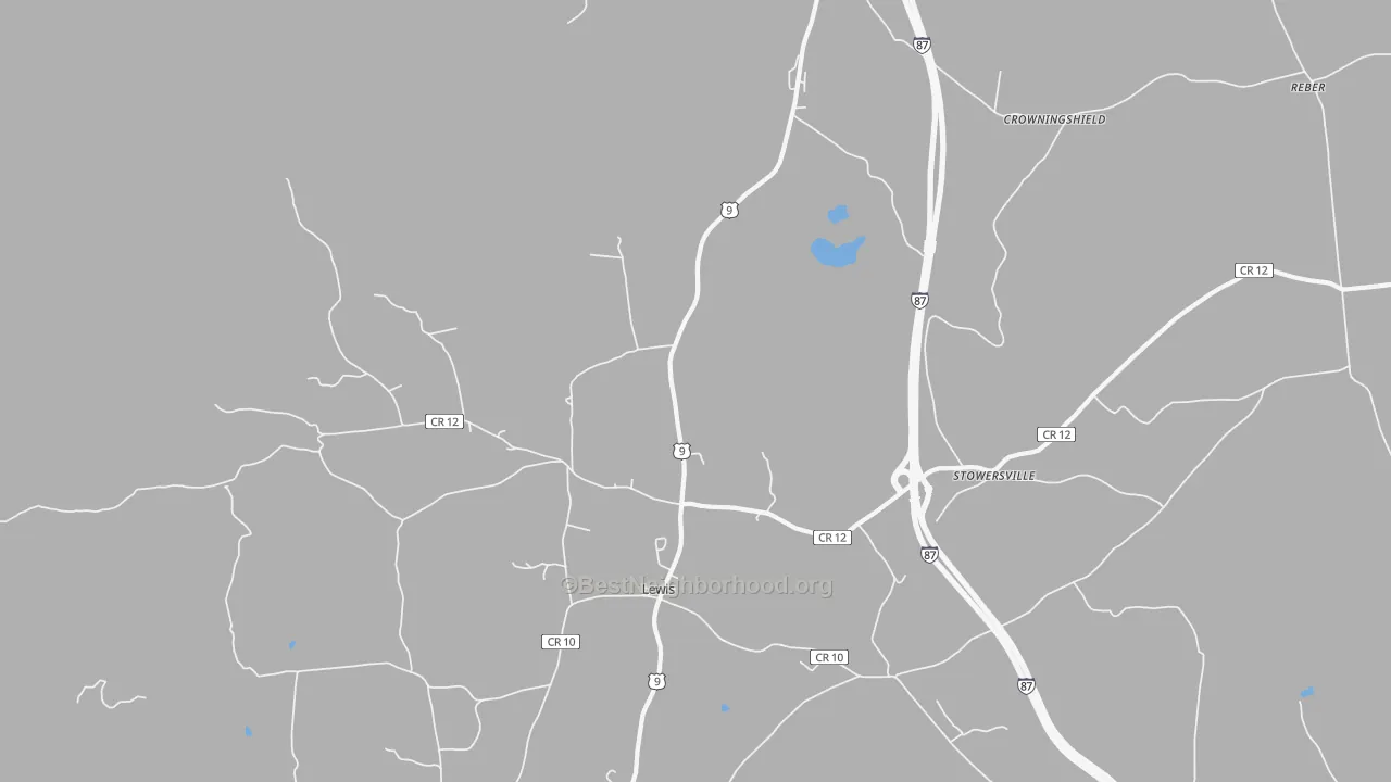 Transit Grade map of 12950, NY