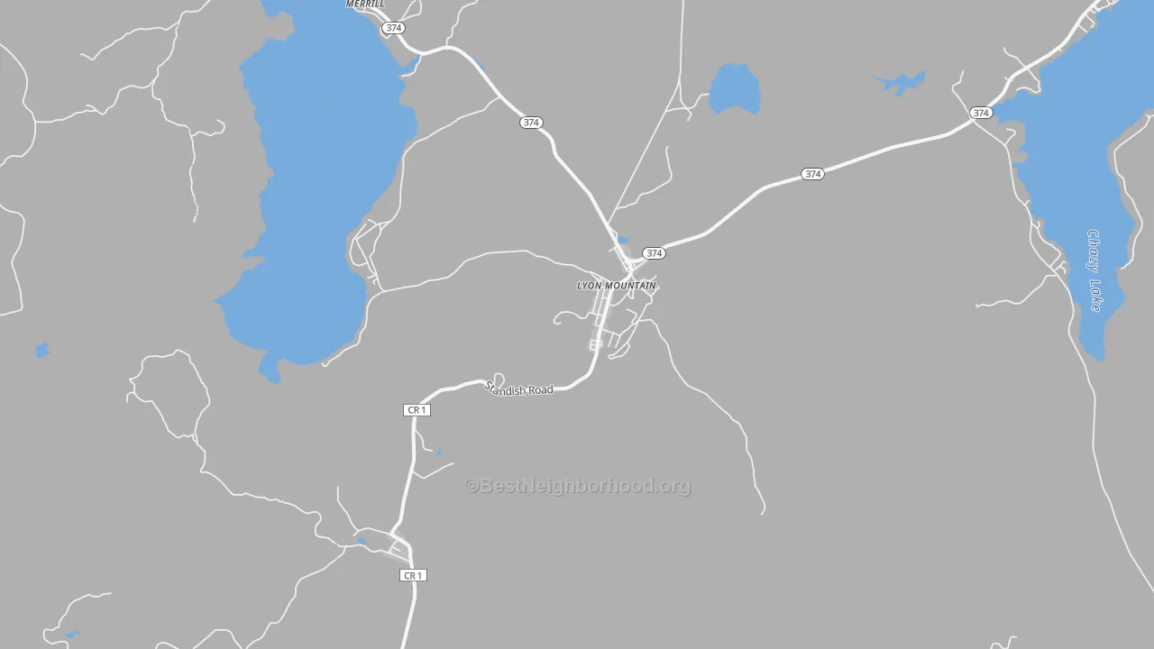 Transit Grade map of 12952, NY