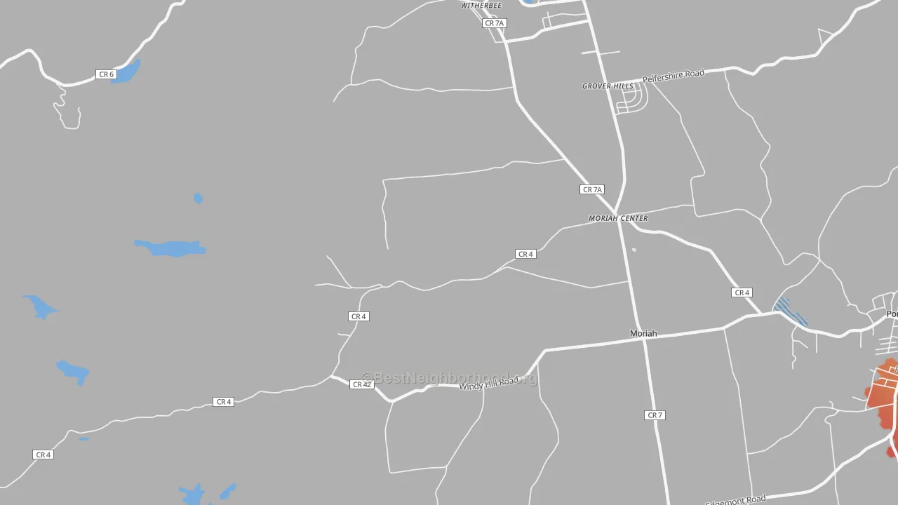 Transit Grade map of 12961, NY