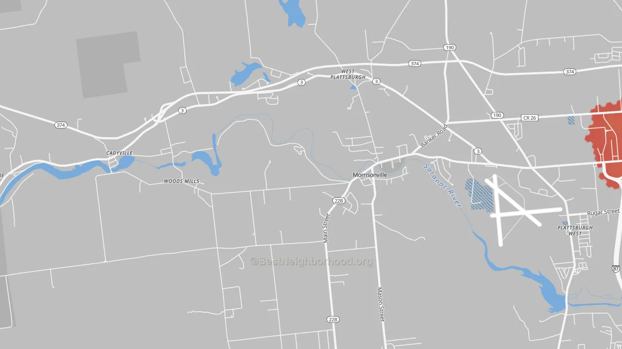 Transit Grade map of 12962, NY