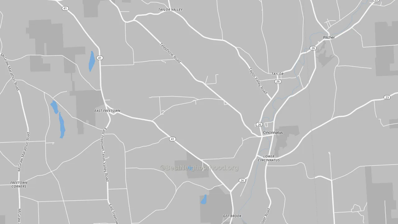 Transit Grade map of 13040, NY